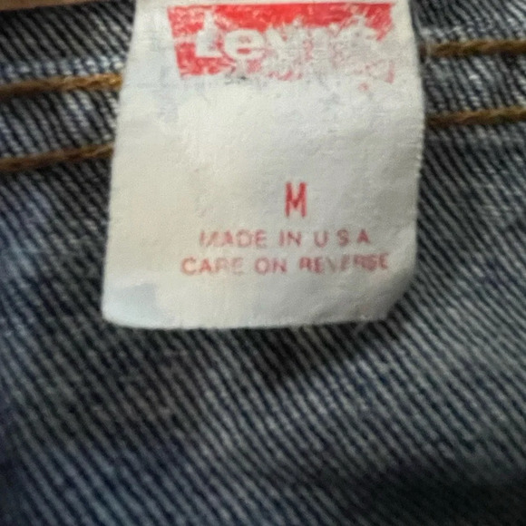 Vintage Levis Acid Wash Trucker Jean Jacket Grunge Made in USA SZ M 70507 0219 - Picture 8 of 8